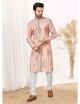 Peach Heavy Cotton Kurta Pajama