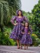 Purple Mother Daughter Same Dress