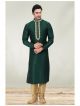 Bottle green men kurta pajama