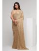 Beige full sequin saree for Party