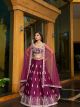 Purple Art Silk Wedding Lehenga Choli