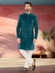 Green Swad Nawabi Indo Western Sherwani