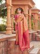Orange Soft Banarasi Silk Saree