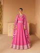 Pink gown with dupatta for wedding