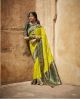 Yellow Fancy Silk Saree