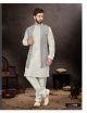 Grey B.Brocket Jacquard Jacket 3 Pcs Set
