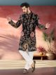 Blue Velvet Nawabi Indo Western Sherwani