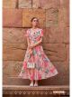 Peach Viscose Chiffon Gown