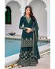 Teal Blue Designer Pakistani Sharara Suit