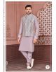 Lavender Designer Kurta Pajama Jacket Set