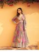 Tan Color Alia Cut Gown With Dupatta