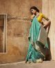Ocean Blue Fancy Silk Saree