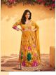 Mustard Alia Cut Gown With Dupatta