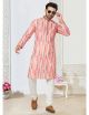 Peach Digital Printed Kurta Pajama