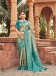 Sea Green Soft Banarasi Silk Saree