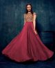 Red party wear gown
