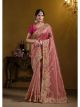 Peach Wedding Designer Saree