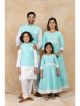 Sky Blue family matching outfits Set
