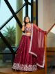Maroon Art Silk Wedding Lehenga Choli