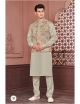 Green Designer Kurta Pajama Jacket Set