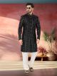 Black Velvet Nawabi Indo Western Sherwani