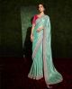 Pista Green Designer Shimmer Silk Saree