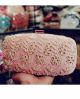 Baby Pink Hand Embroidered Clutch 