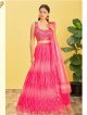 Hot Pink Organza Partywear Lehenga