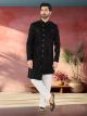 Black Velvet Nawabi Indo Western Sherwani