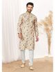 Green & Beige Heavy Cotton Kurta Pajama