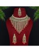 Red color kundan necklace set