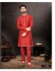 Maroon art dupion Kurta With Pant