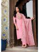Pink Embroidered Pant Style Suit