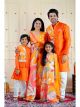 Orange family matching outfits Set