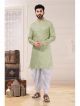 Green Kurta Set With Peshawari