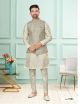 Grey BlackBerry Jacquard Men's Jacket with Kurta Pajama