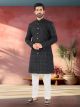 Black Velvet Nawabi Indo Western Sherwani