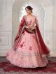 Pink Real Mirror Work Lehenga