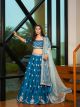 Blue Art Silk Wedding Lehenga Choli