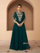 Teal Green Designer Floor Length Dress