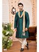 Green Art Silk Kurta Pajama