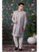 Grey Art Silk 3 Pcs Indo Western