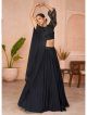 Black Indo-western Lehenga Top