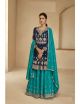 Blue Short Frock Sharara Suit