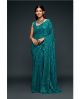 Teal Blue Sequined Saree
