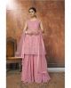 Pink Readymade Designer Sharara dress