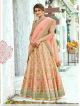 Peach and Beige Family Matching Dress Set