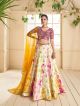 Cream shibori print lehenga