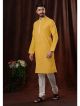 Yellow kurta pajama mirror work