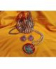 Red and Golden Handmade Terracotta Clay Mud Jewellery Set